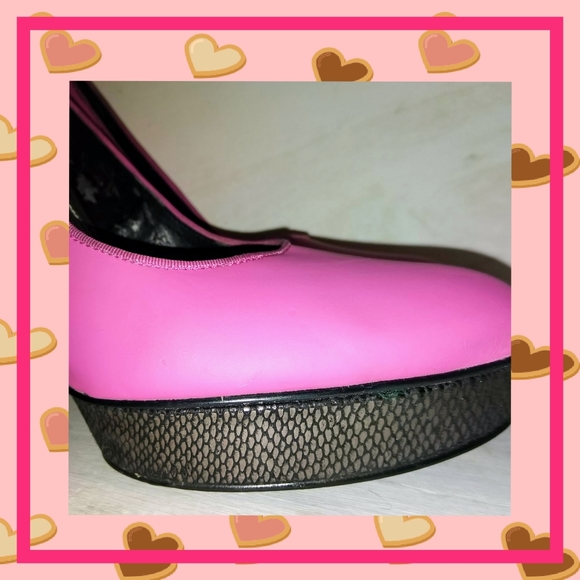 RACHEL BY RACHEL ROY HOT PINK PLATFORM HEELS-8.5 - Picture 6 of 7